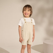 Load image into Gallery viewer, Ecru Linen Blend Dungarees (3mths-6yrs)
