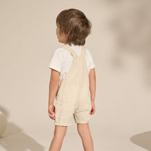 Load image into Gallery viewer, Ecru Linen Blend Dungarees (3mths-6yrs)
