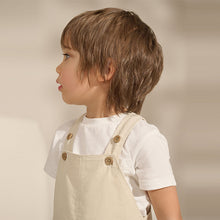 Load image into Gallery viewer, Ecru Linen Blend Dungarees (3mths-6yrs)
