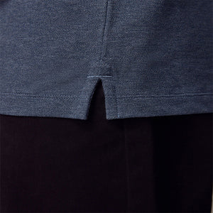 Denim Marl Regular Fit Short Sleeve Pique Polo Shirt