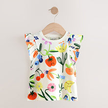 Load image into Gallery viewer, Red Flower Vest Tops 4 Pack (3mths-6yrs)
