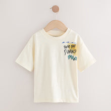 Load image into Gallery viewer, Neutral Summer Crocodile Short Sleeve Back Print T-Shirt (3mths-6yrs)
