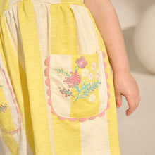 Load image into Gallery viewer, Yellow Stripe Jersey Summer Dress (6mths-6yrs)
