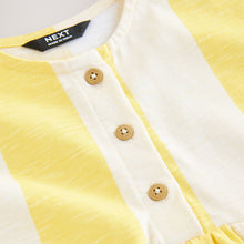 Load image into Gallery viewer, Yellow Stripe Jersey Summer Dress (6mths-6yrs)
