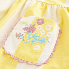 Load image into Gallery viewer, Yellow Stripe Jersey Summer Dress (6mths-6yrs)
