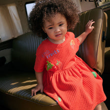 Load image into Gallery viewer, Red Padded Fruits Jersey Summer Dress (3mths-6yrs)
