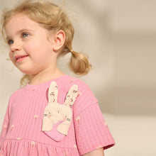Load image into Gallery viewer, Pink Bunny Jersey Summer Dress (3mths-6yrs)
