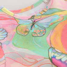 Load image into Gallery viewer, Rainbow Butterfly Ribbed Jersey Dress (3mths-6yrs)
