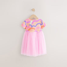 Load image into Gallery viewer, Rainbow Pink Mesh Party Dress (3mths-6yrs)
