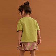Load image into Gallery viewer, Green/Pink 100% Cotton T-Shirt and Skirt Set (3mths-7yrs)
