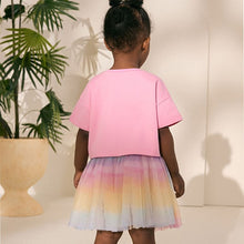 Load image into Gallery viewer, Rainbow/Pink Top and Tutu Skirt Set (3mths-6yrs)
