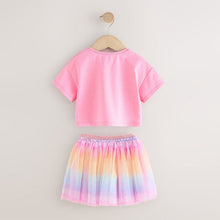 Load image into Gallery viewer, Rainbow/Pink Top and Tutu Skirt Set (3mths-6yrs)
