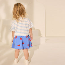 Load image into Gallery viewer, Blue Character 100% Cotton T-Shirt and Skirt Set (3mths-6yrs)
