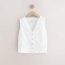 Load image into Gallery viewer, White Broderie Waistcoat
