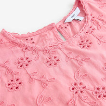 Load image into Gallery viewer, Blush Pink Textured Floral Cornelli Embroidered Short Sleeve
