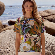 Load image into Gallery viewer, Fruit Print Textured Boxy T-Shirt
