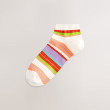Load image into Gallery viewer, Multi Bright Stripe Trainer Socks 5 Pack
