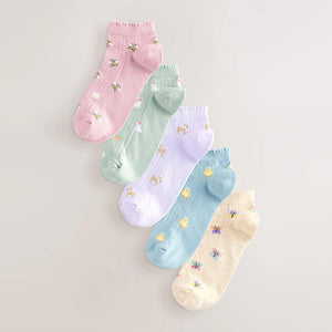 Spring Animals Trainer Socks 5 Pack