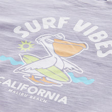 Load image into Gallery viewer, Purple Surf Vibes 100% Cotton Short Sleeve Graphic Print T-Shirt (3mths-6yrs)
