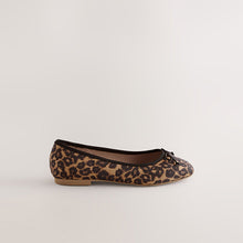 Load image into Gallery viewer, Leopard Animal Print Standard/Wide Fit Ballerinas Shoes

