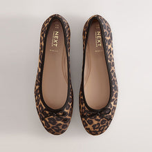 Load image into Gallery viewer, Leopard Animal Print Standard/Wide Fit Ballerinas Shoes

