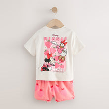 Load image into Gallery viewer, Pink/White Strawberry Disney Minnie Mouse and Daisy Duck T-Shirt and Shorts Set (3mths-6yrs)
