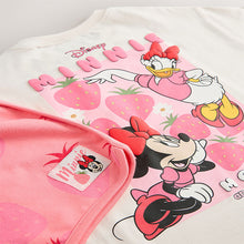 Load image into Gallery viewer, Pink/White Strawberry Disney Minnie Mouse and Daisy Duck T-Shirt and Shorts Set (3mths-6yrs)
