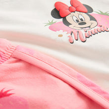 Load image into Gallery viewer, Pink/White Strawberry Disney Minnie Mouse and Daisy Duck T-Shirt and Shorts Set (3mths-6yrs)
