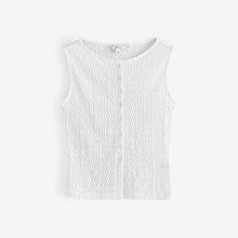 Load image into Gallery viewer, Ivory Textured Button Through Waistcoat
