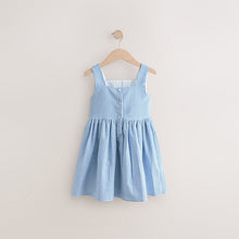 Load image into Gallery viewer, Blue Stripe Bow Detail Summer Dress (5-12yrs)
