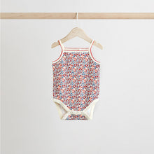 Load image into Gallery viewer, White Strawberry 5 Pack Vest Baby Bodysuits
