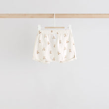 Load image into Gallery viewer, Neutral Bear Print Top and Shorts Baby Set (0mths-18mth)
