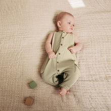 Load image into Gallery viewer, Sage Green Woven Baby Romper (0mths-2mths)
