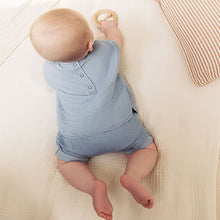 Load image into Gallery viewer, Denim Blue Top and Shorts Baby Set (0mths-18mth)
