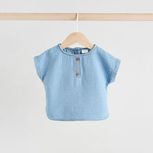 Load image into Gallery viewer, Denim Blue Top and Shorts Baby Set (0mths-18mth)
