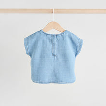 Load image into Gallery viewer, Denim Blue Top and Shorts Baby Set (0mths-18mth)
