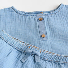 Load image into Gallery viewer, Denim Blue Top and Shorts Baby Set (0mths-18mth)
