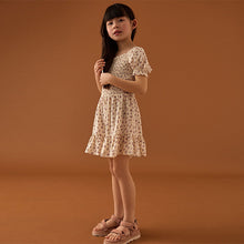 Load image into Gallery viewer, Pink Ditsy Shirred Playsuit (3-12yrs)
