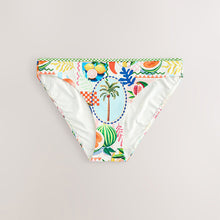 Load image into Gallery viewer, Bright Fruit/Tropical Print High Leg Bikini Bottoms
