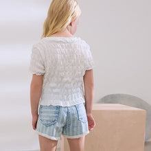 Load image into Gallery viewer, White Textured T-Shirt (5-12yrs)
