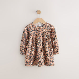 Animal Long Sleeve Button Through Dress (3mths-6yrs)