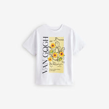 Load image into Gallery viewer, Ecru White Oversized Van Gogh Artist License T-Shirt (3-12yrs)
