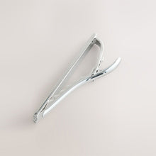 Load image into Gallery viewer, Silver Tone Stepped Tie Clip
