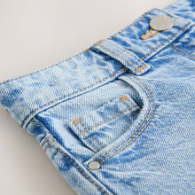Load image into Gallery viewer, Mid Blue Regular Length Frayed Edge Denim Shorts (3-12yrs)
