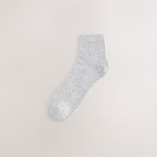 Load image into Gallery viewer, Black/White/Grey Essential Mid Trainer Socks 6 Pack
