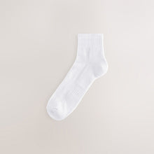 Load image into Gallery viewer, Black/White/Grey Essential Mid Trainer Socks 6 Pack

