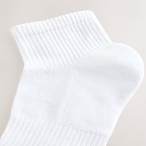 White Essential Mid Trainer Socks 6 Pack