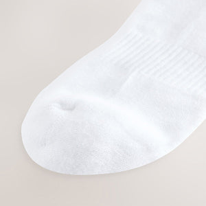 White Essential Mid Trainer Socks 6 Pack