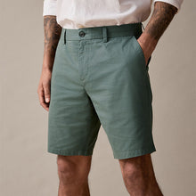 Load image into Gallery viewer, Seafoam Blue Slim Fit Stretch Chinos Shorts
