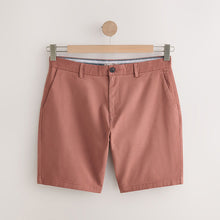 Load image into Gallery viewer, Rust Red Straight Fit Stretch Chinos Shorts
